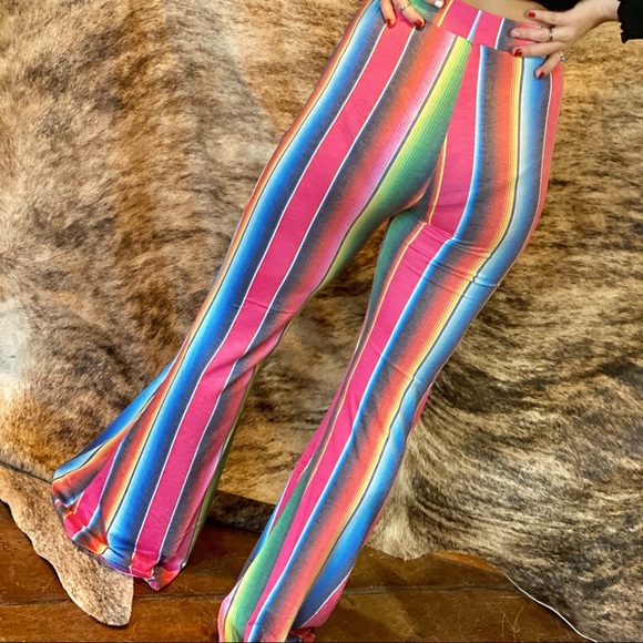 Serape Flare Leg Pants - Picture 2 of 3